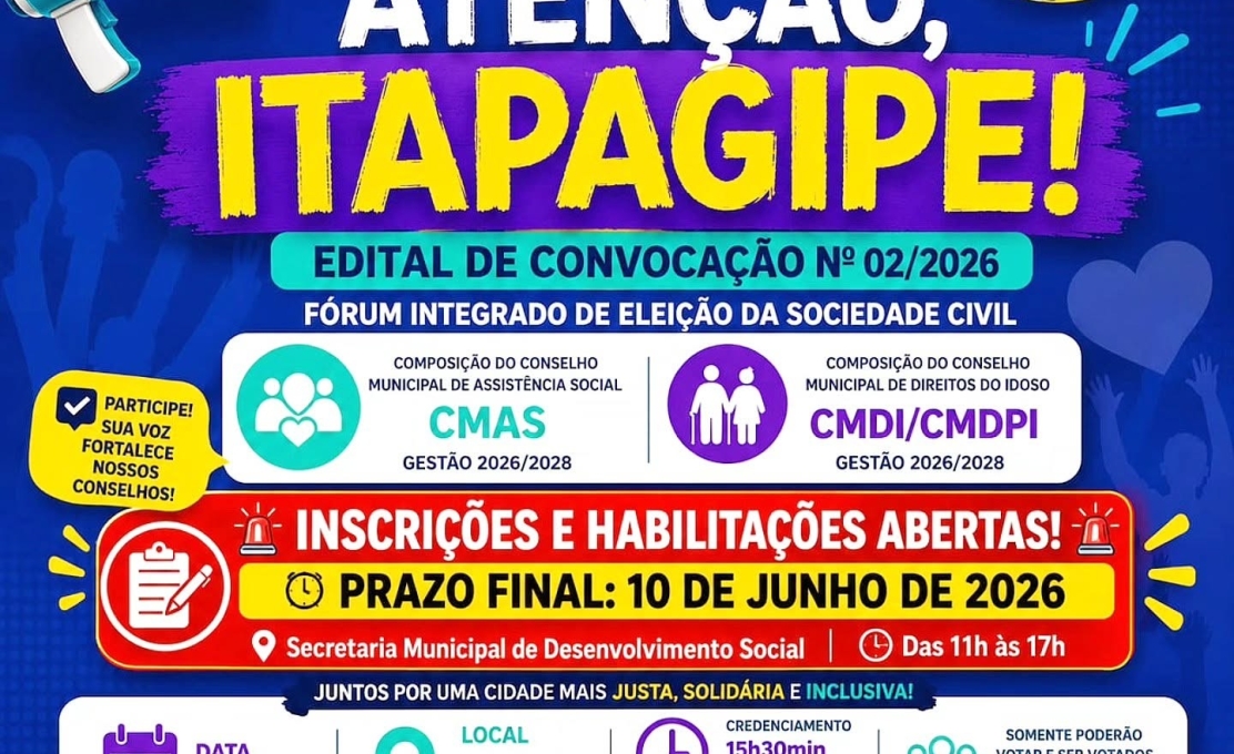  ATENÇÃO, ITAPAGIPE