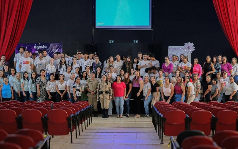 Policia Militar e Secretaria Municipal de Saúde realizam palestra de conscientização sobre violência doméstica