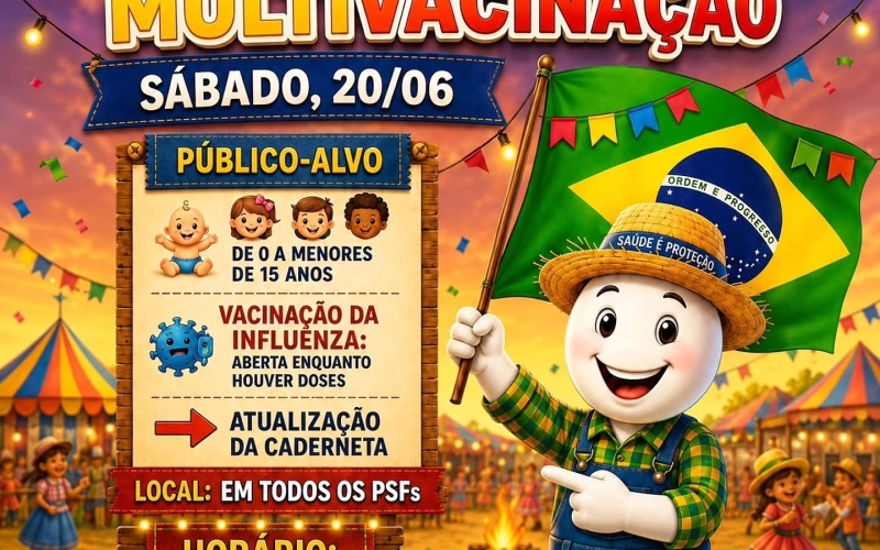 Dia D da Multivacinação será realizado neste sábado, 20 de junho, em todos os PSFs de Itapagipe