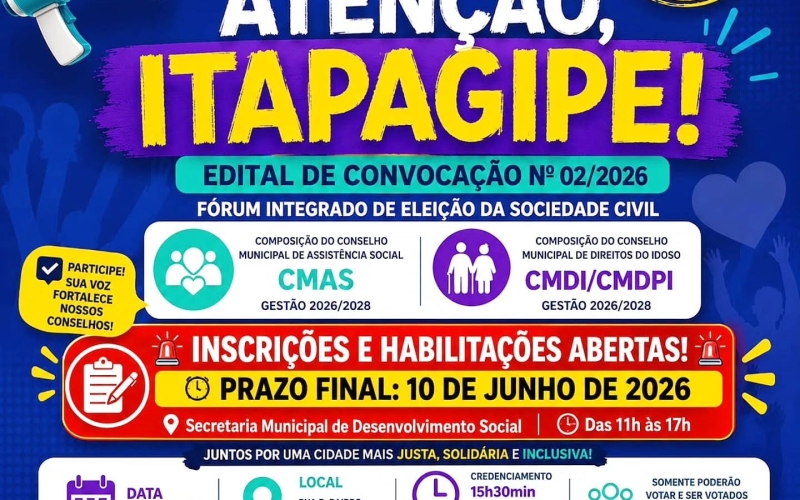  ATENÇÃO, ITAPAGIPE
