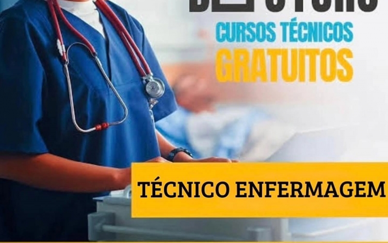 Programa Trilhas de Futuro abre mais 120 vagas gratuitas para técnico em enfermagem em Itapagipe 