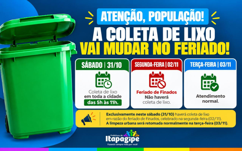 COMUNICADO IMPORTANTE – COLETA DE LIXO