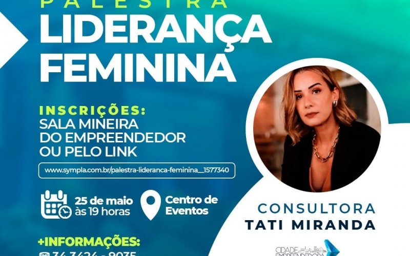 Alô mulheres, dia 25 de maio tem palestra!