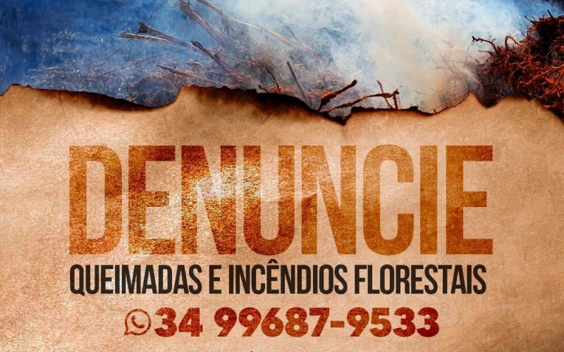 Contribua com o meio ambiente! Ajude a salvar vidas.  Denuncie qualquer tipo de queimada ou incêndio florestal