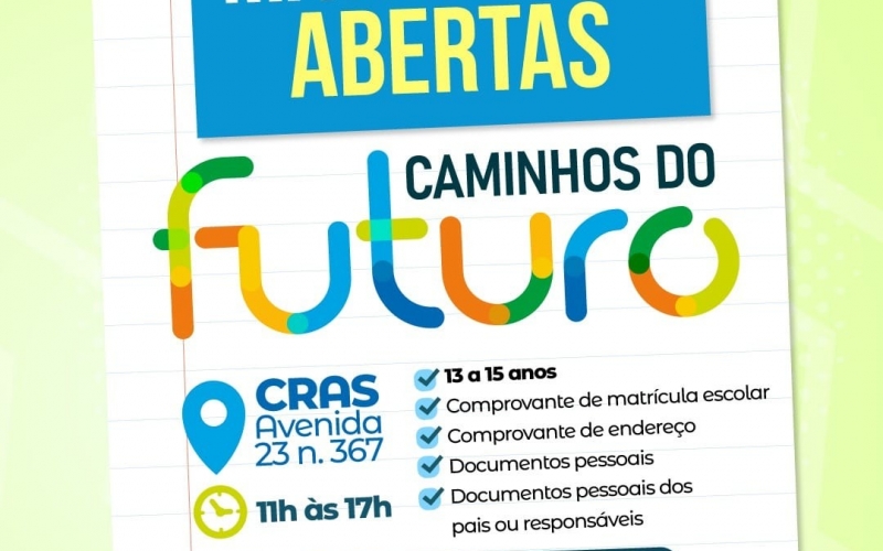 MUNICÍPIO IMPLEMENTA PROGRAMA CAMINHOS DO FUTURO