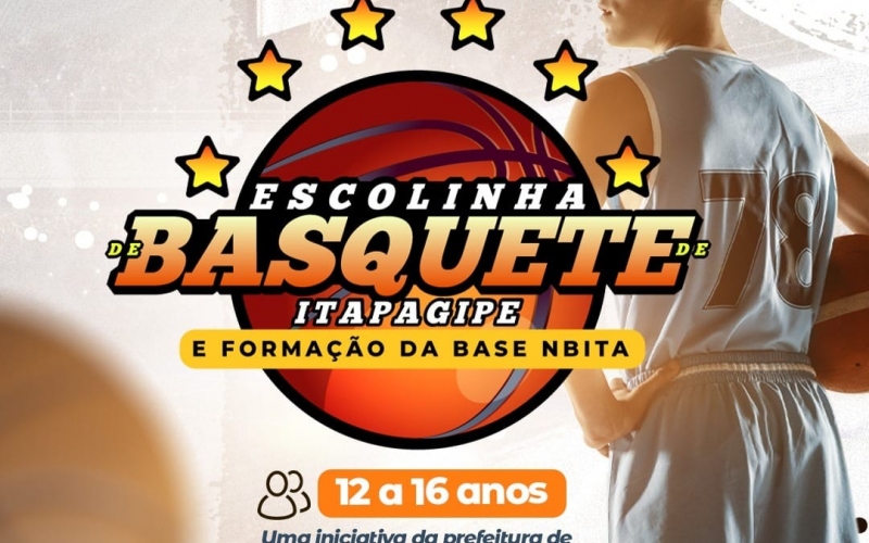 Hei você que tem entre 12 a 16 anos, participe da nossa Escolinha de Basquete e Formação de Base NBITA