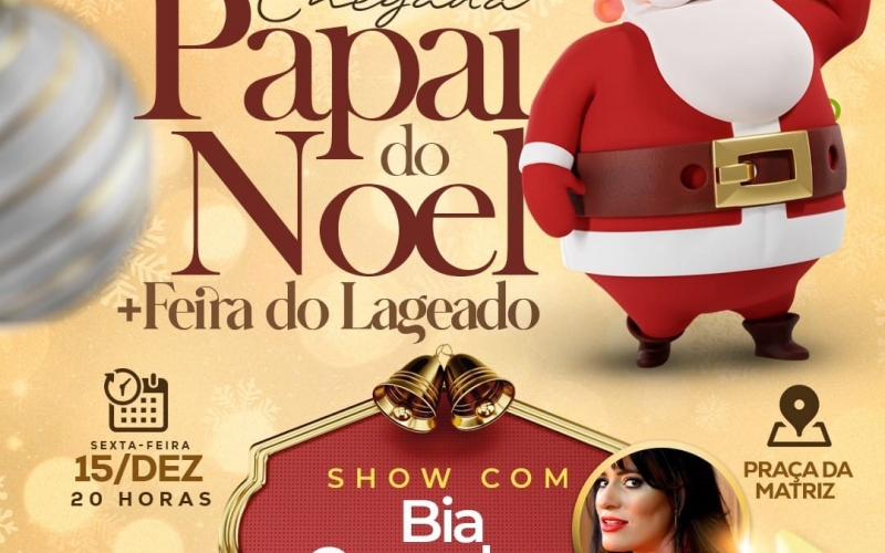 Adivinha quem está chegando em nossa cidade? Isso mesmo, o Papai Noel