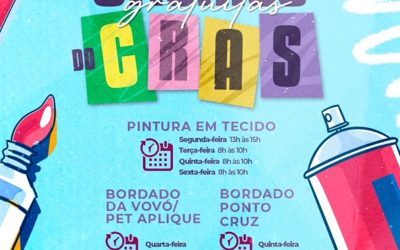 Já estão abertas as inscrições para as oficinas gratuitas do CRAS