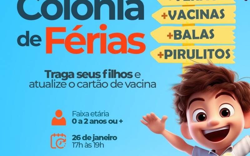 Atenção pais e responsáveis, chegou a hora de atualizar o cartão de vacina dos seus filhos