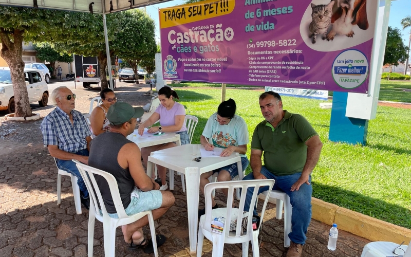 Primeira etapa da campanha de cadastro para castração gratuita de cães e gatos de Itapagipe